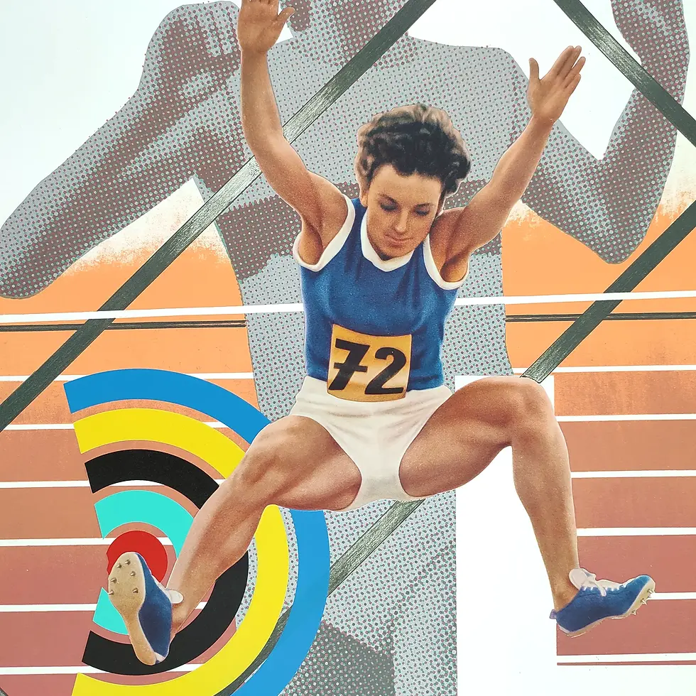 Thumbnail: Detail from a Peter Phillips art poster from the 1972 Munich Olympic Games