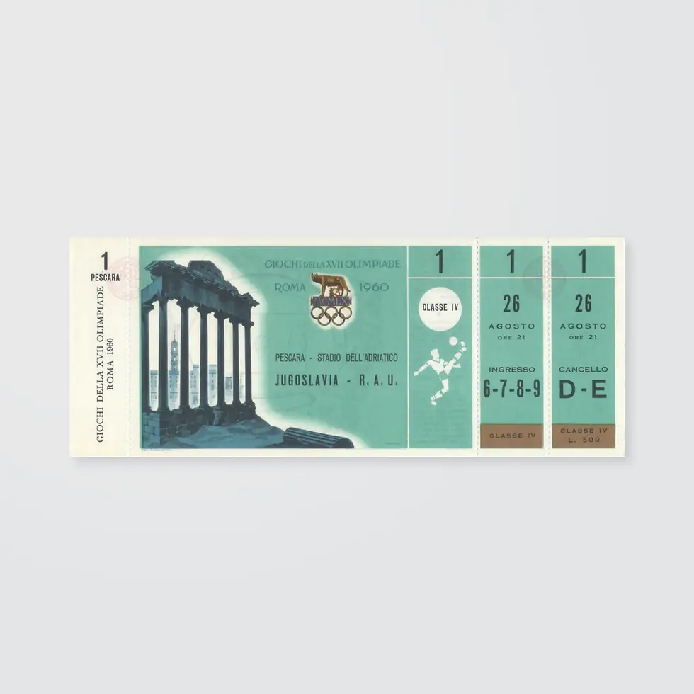 Thumbnail: Rome 1960 Football Ticket(s) - Round 1