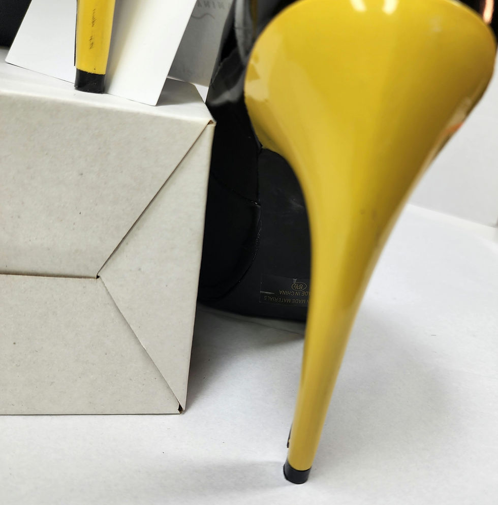 Thumbnail: Gl-fRh Black and Yellow High Heels