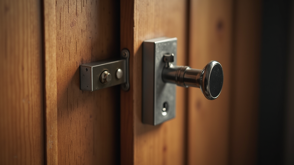 Vue rapprochée d'une clé insérée dans une serrure de porte en bois