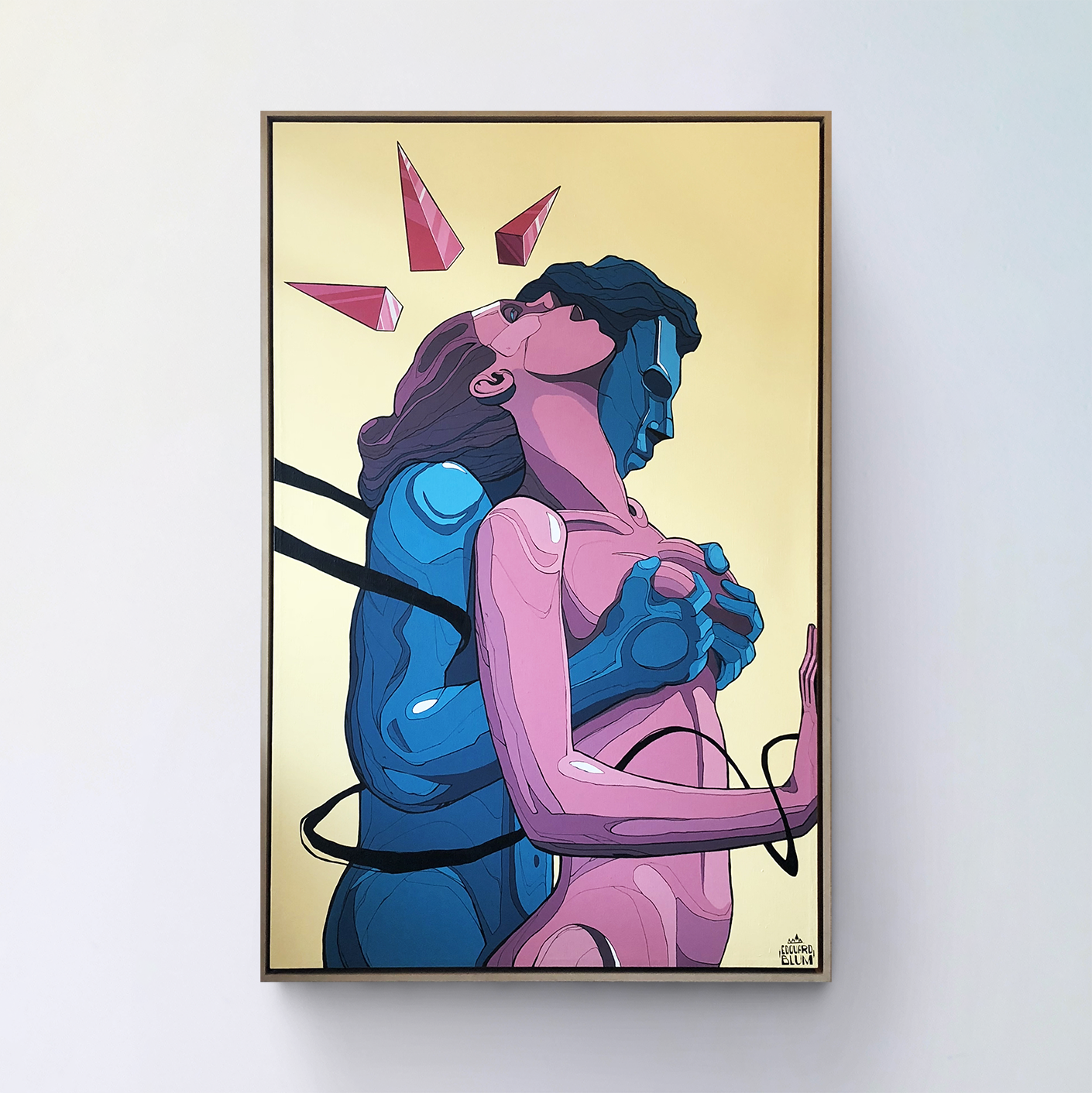 peinture réalisé à l'acryilique sur toile en conton, encadrement caisse américaine, artiste, peinture en atelier, atelier portes ouvertes, exposition en galerie, art3f, salon d'art, peinture originale, travaux originaux,  edouard blum, blum, edouard, edouardblum, mulhouse, strasbourg,