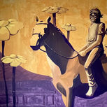 Fresque cheval, lieu insolite, peinture, artiste, mulhouse, strasbourg, fresque réalisé à la peinture acrylique, disponible en print pour faire un cadeau, impression fine art, street art, art contemporain, artiste