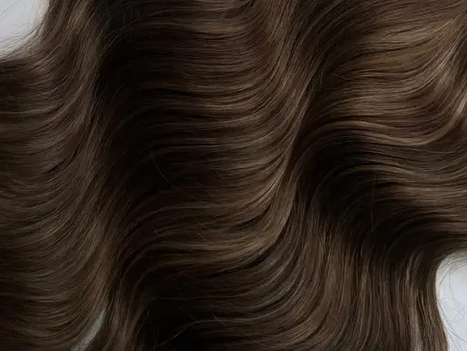 Luxury brunette hair extensions.