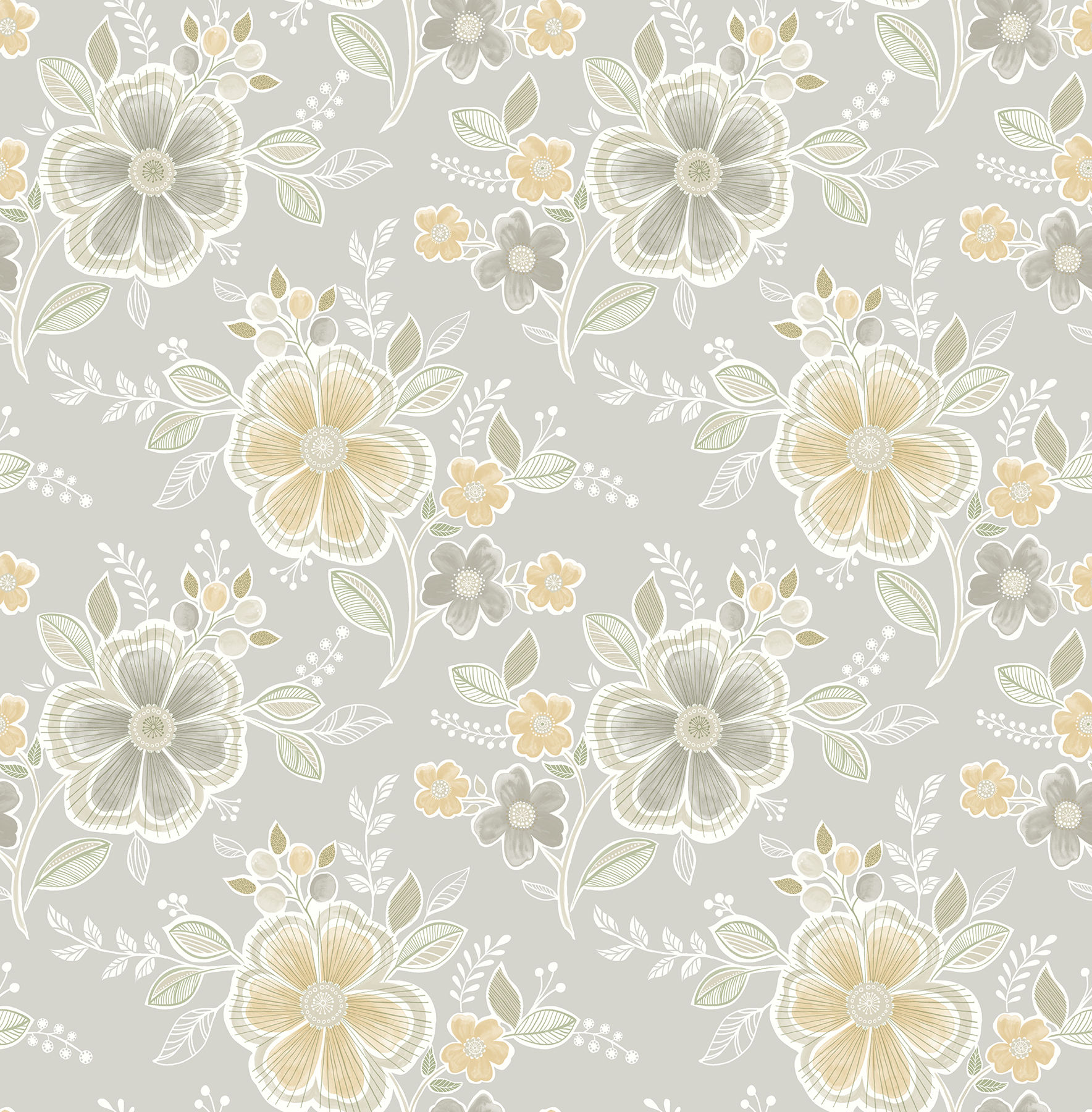 Ami - Chloe Honey Floral Wallpaper