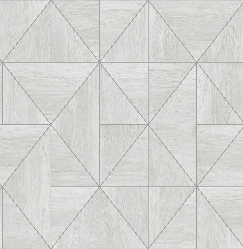 Alchemy - Cheverny Light Grey Geometric Wood Wallpaper