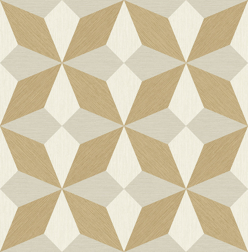 Alchemy - Valiant Beige Faux Grasscloth Geometric Wallpaper