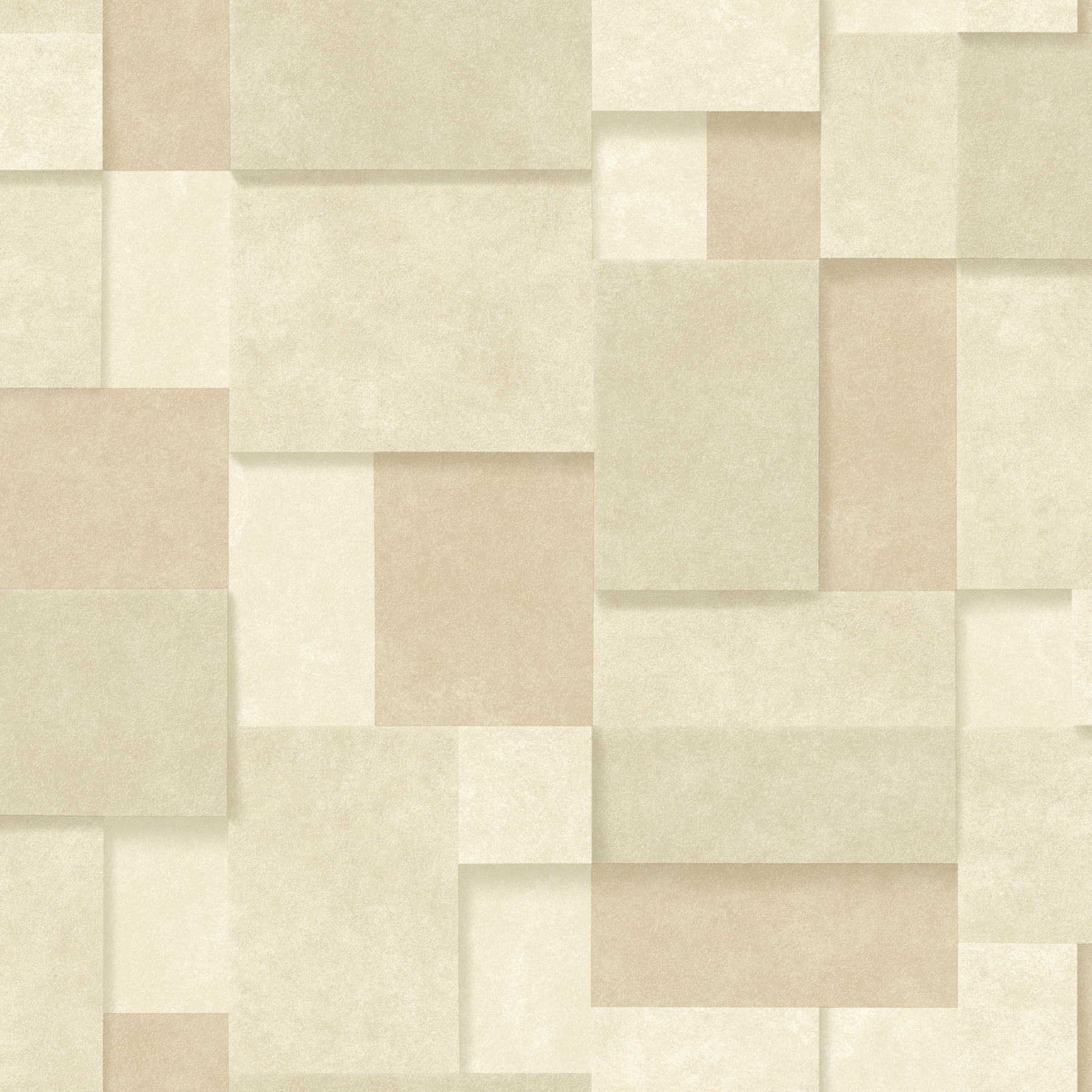 Architecture - Duchamp Wheat Patchwork Metallic Wallpaper