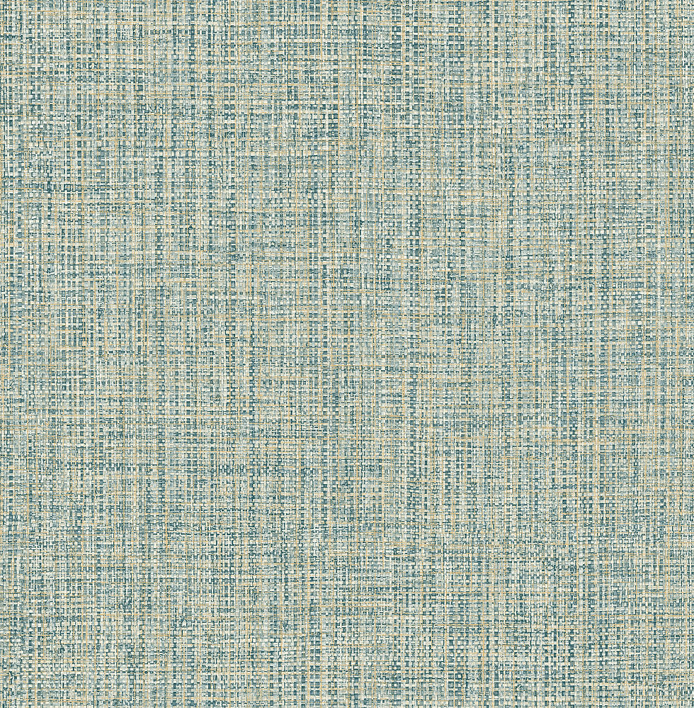 Alchemy - Rattan Teal Woven Wallpaper