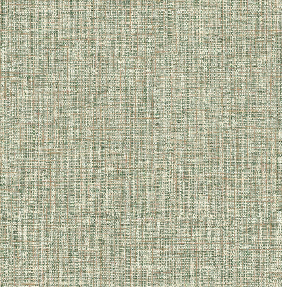 Alchemy - Rattan Green Woven Wallpaper