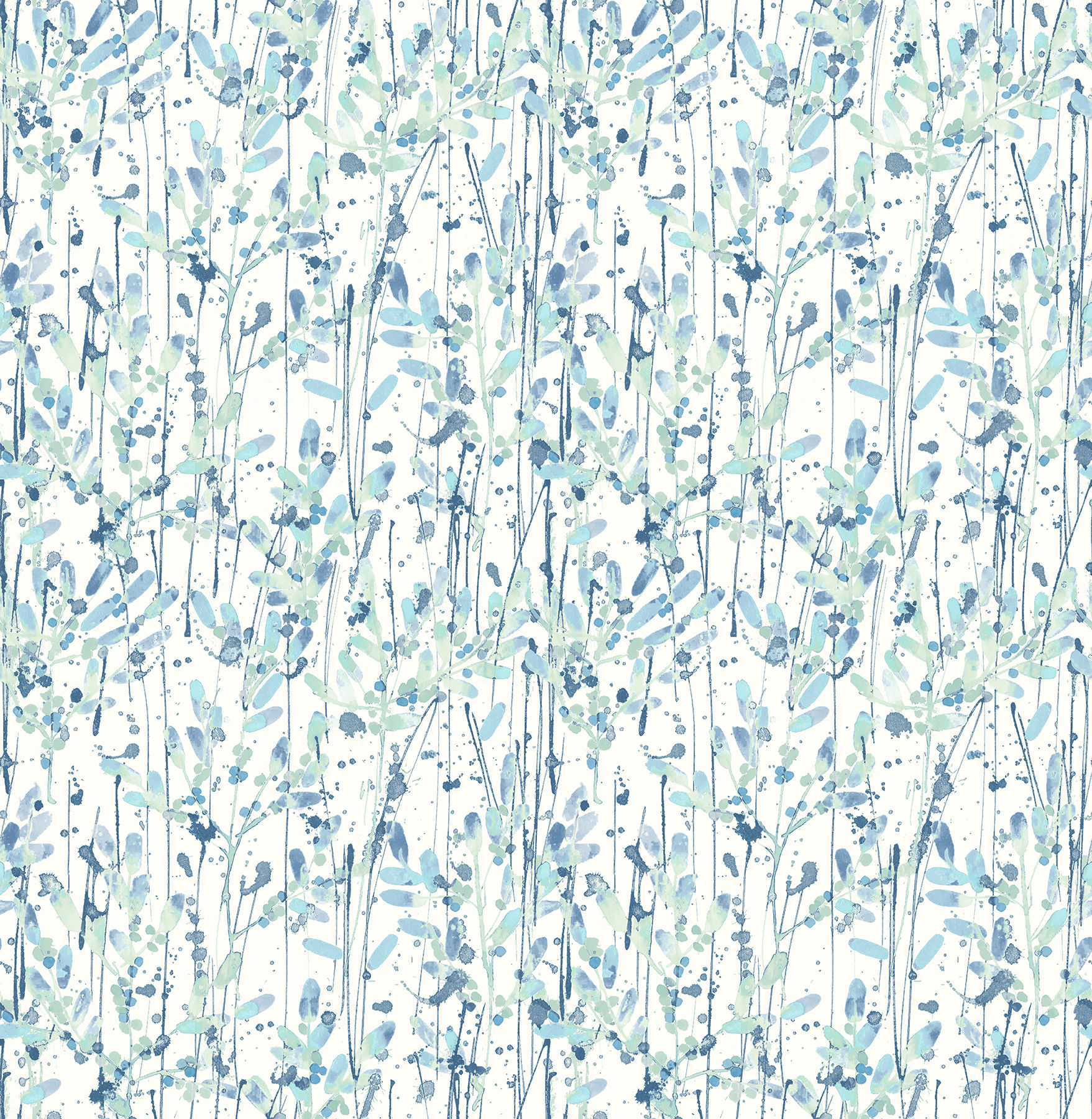 Catalina - Willow Blue Leaves Wallpaper