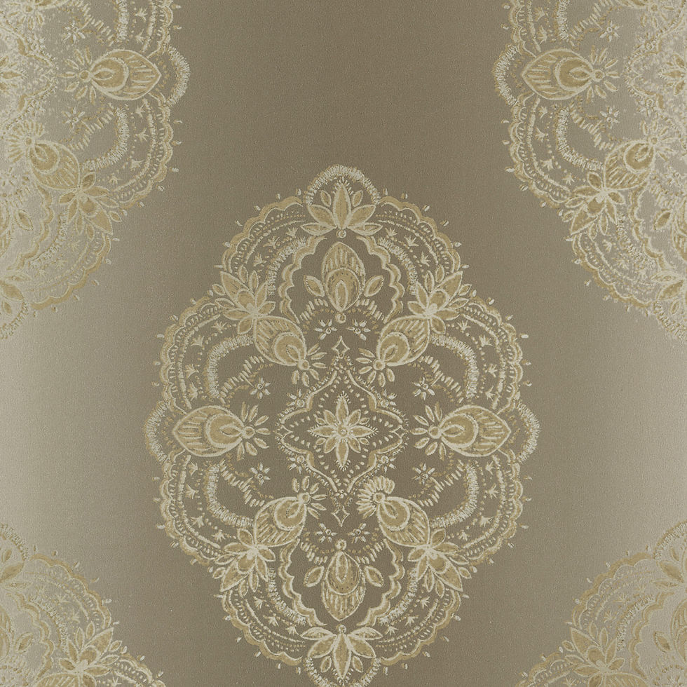 Alhambra - Mirador Taupe Global Medallion Wallpaper