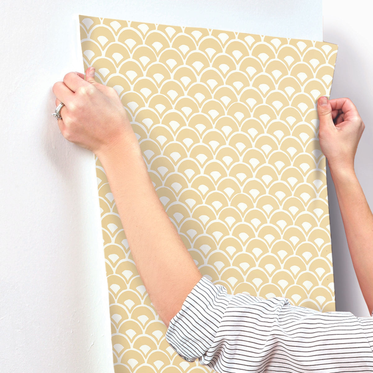 Magnolia Home III - Stacked Scallops Wallpaper Yellow