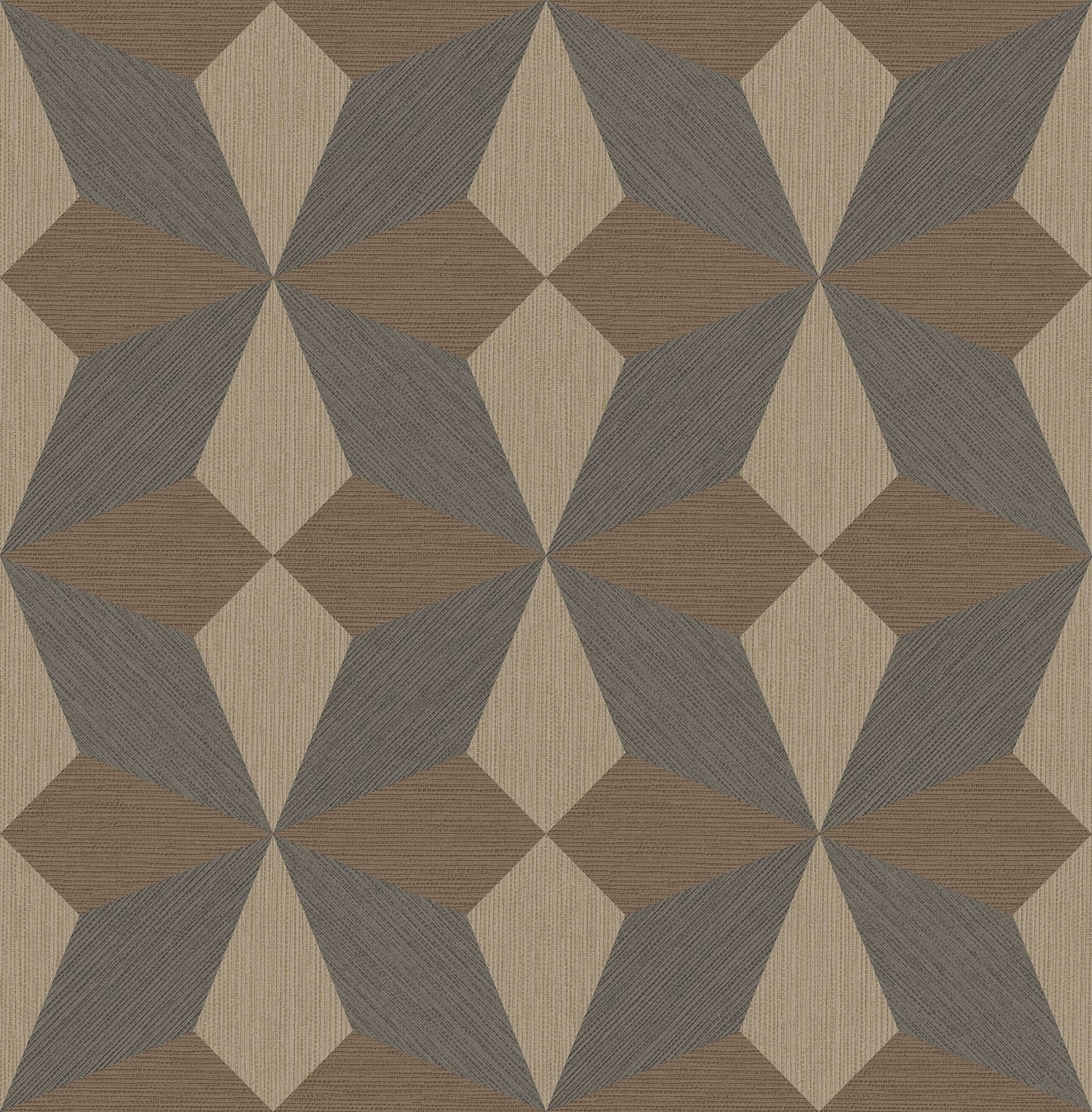Architecture - Valiant Copper Faux Grasscloth Mosaic Wallpaper