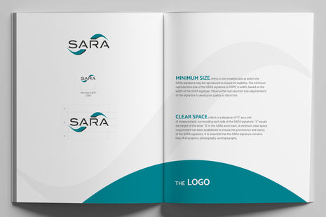 SARA_BRAND_IDENTITY_GUIDELINE_MOCK_SPREAD_1