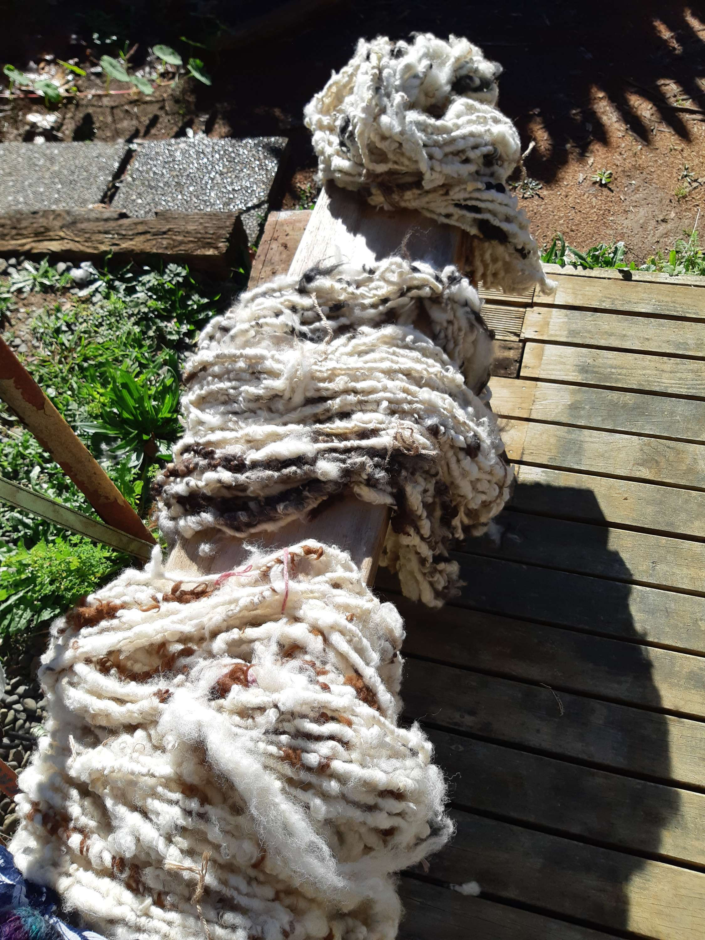 Jumbo Rough Spun Washed Natural Wool $1.50/mtr