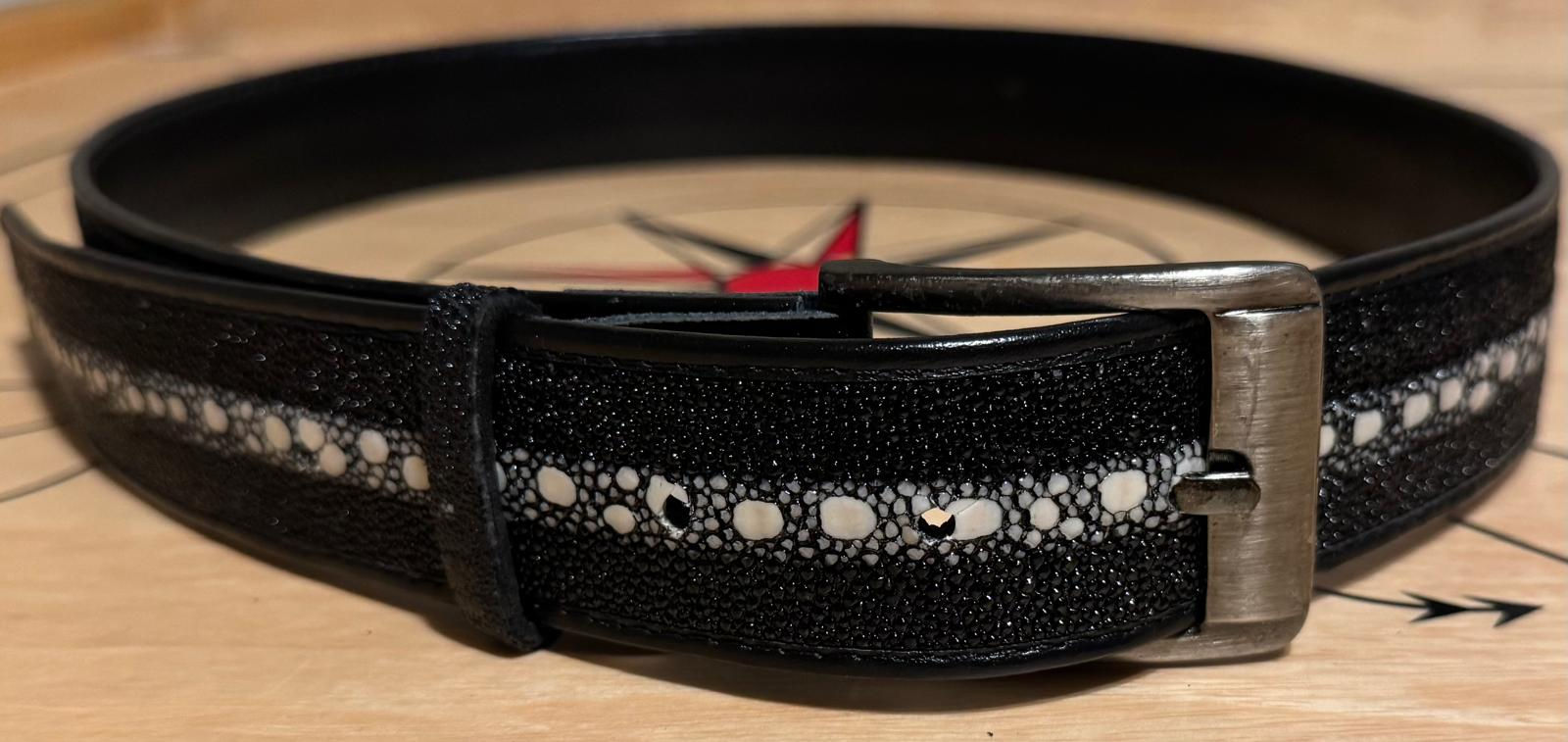 Stingray row stone Belts in 35mm width handcrafted