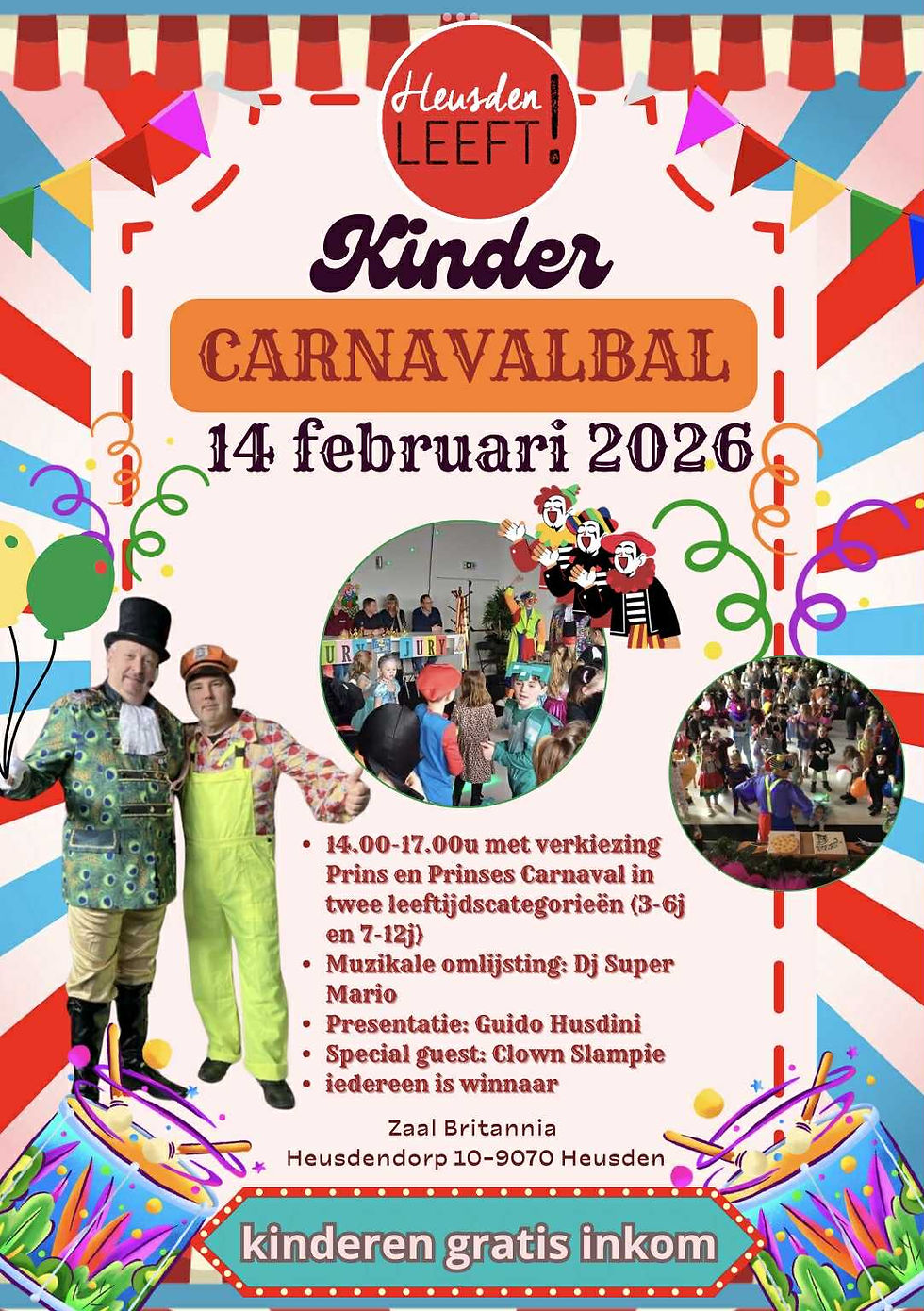 Heusden Leeft kindercarnaval 2026