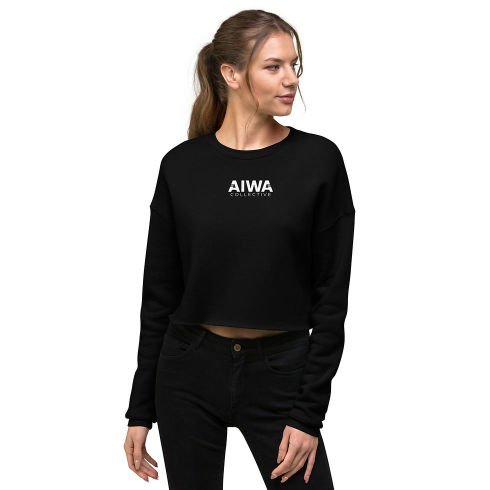 The AIWA Luxe Crop Crew – Black