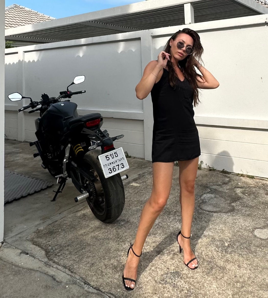 Silk Slip Dress Black