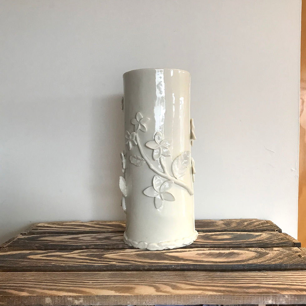 Thumbnail: Porcelain Plumeria Vase