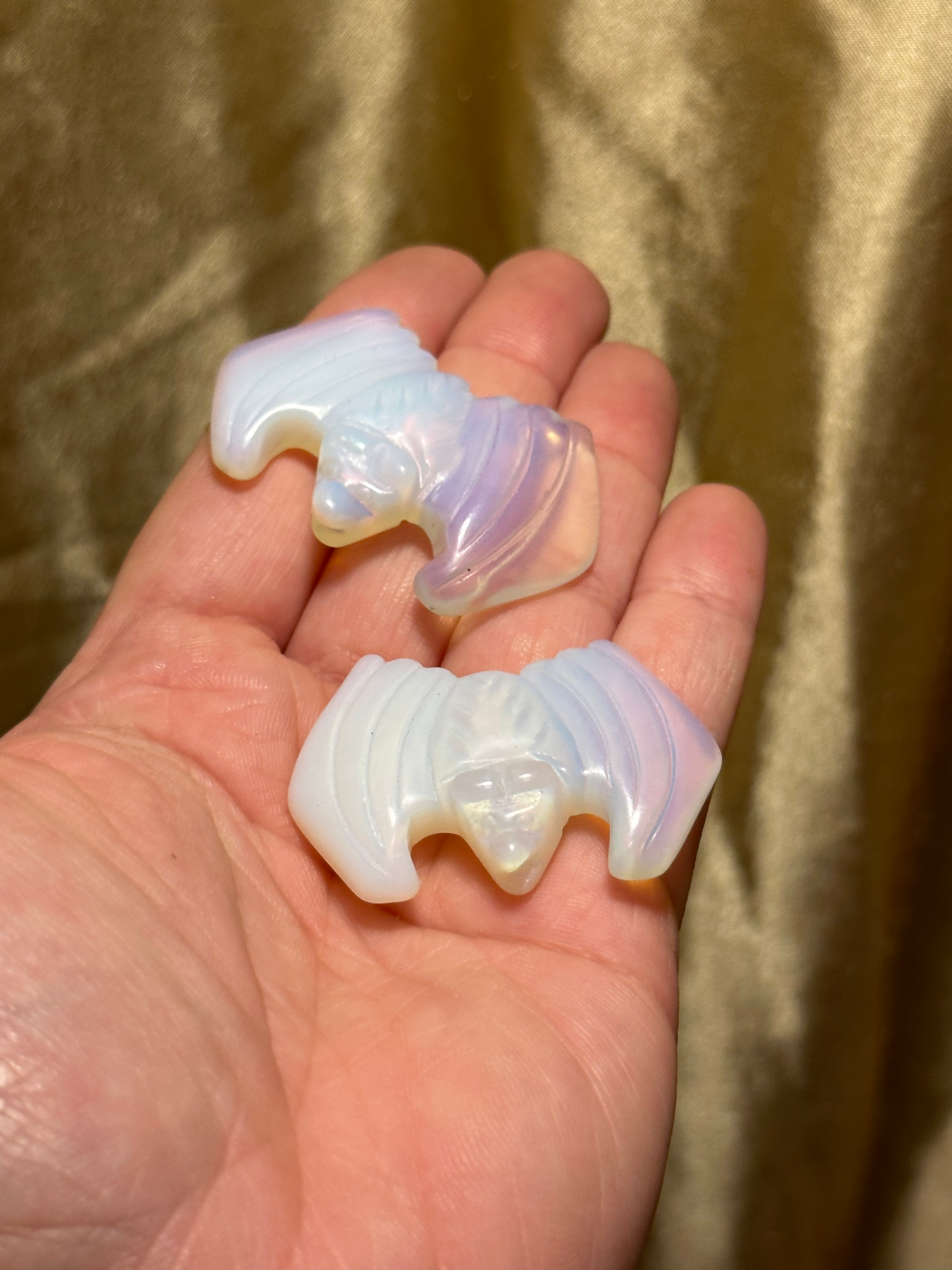 Opalite Bat Carving