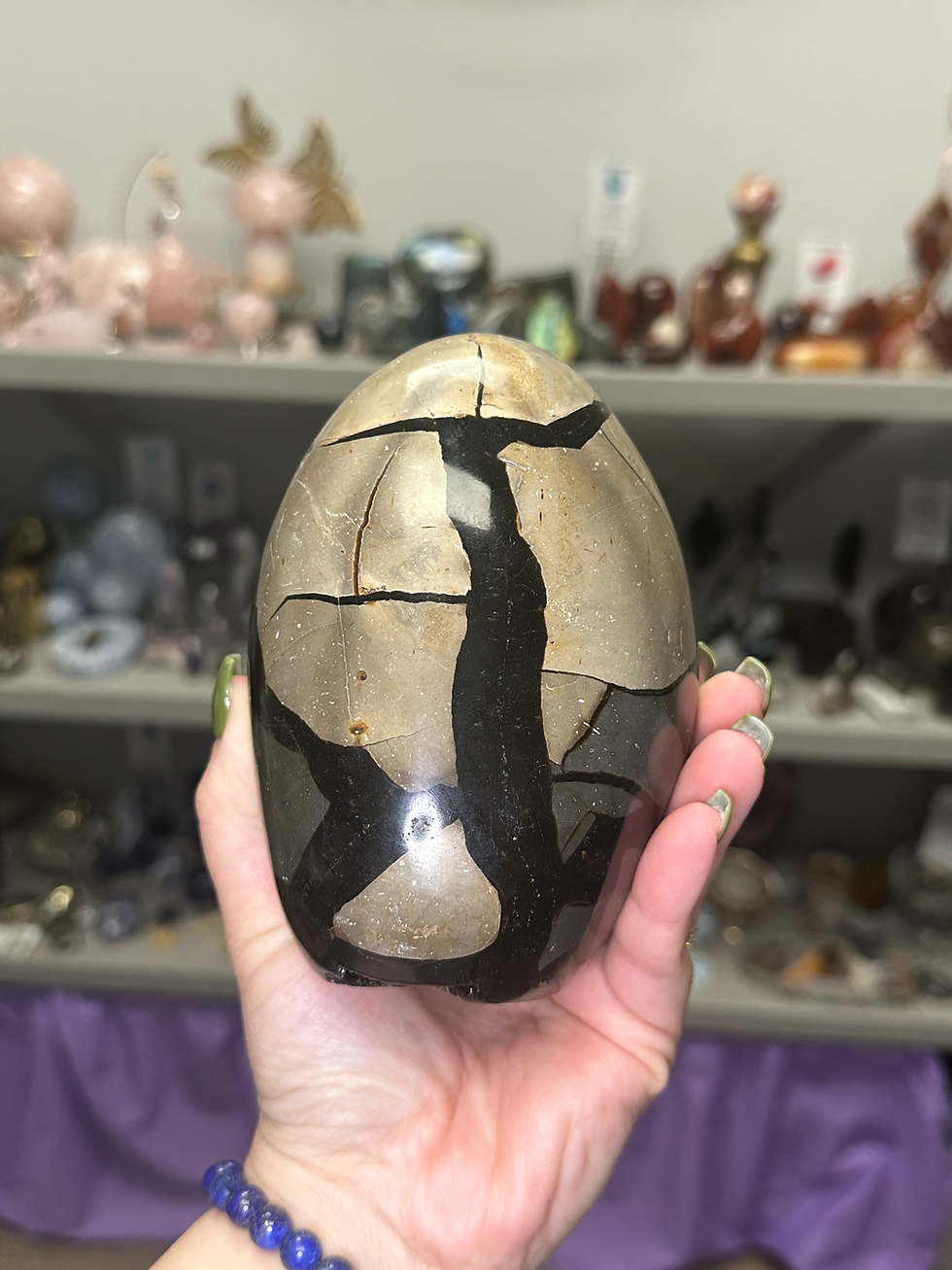 Thumbnail: Septarian Cut Base with Druzy