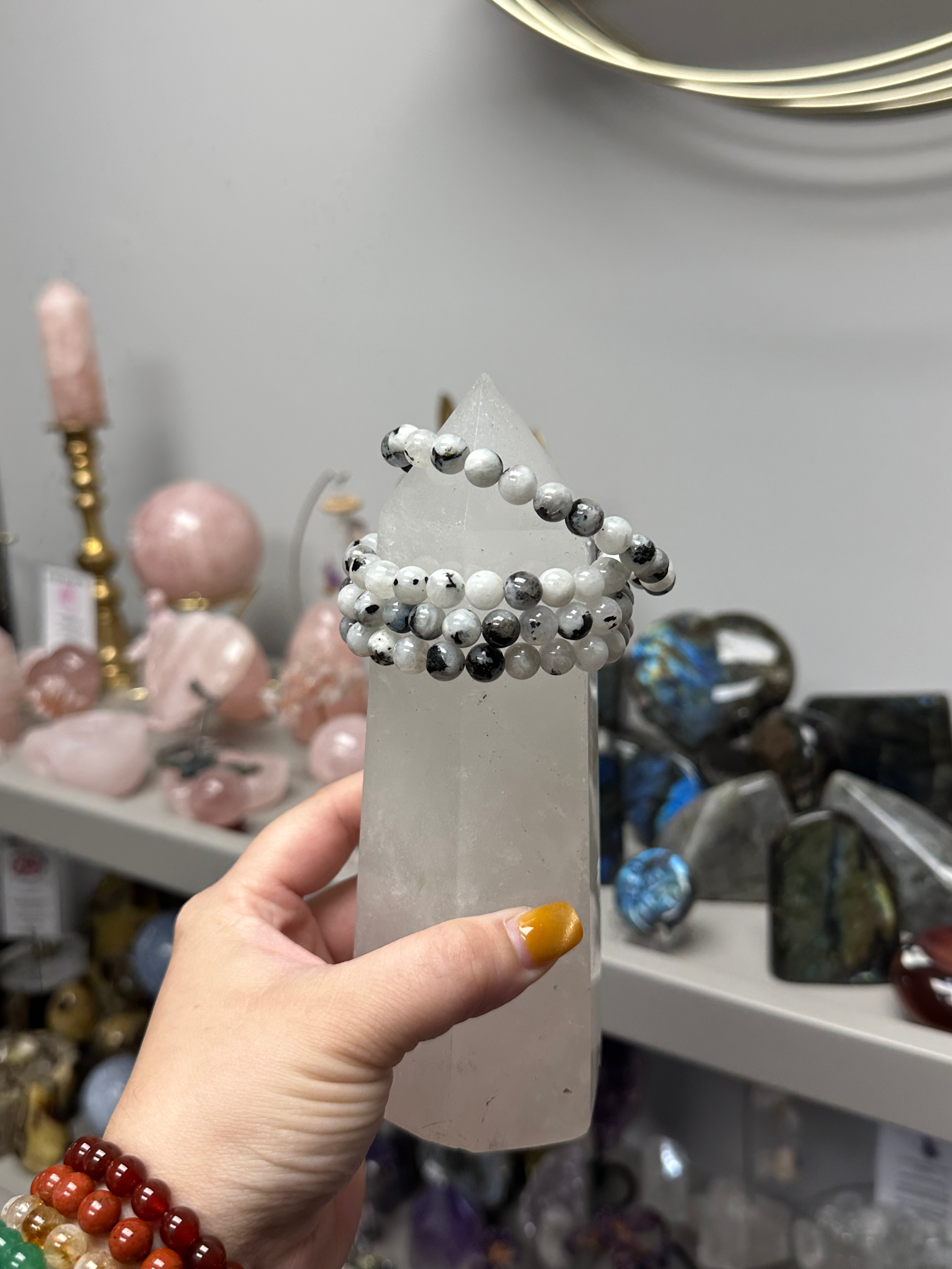 Rainbow Moonstone Bracelet 8MM