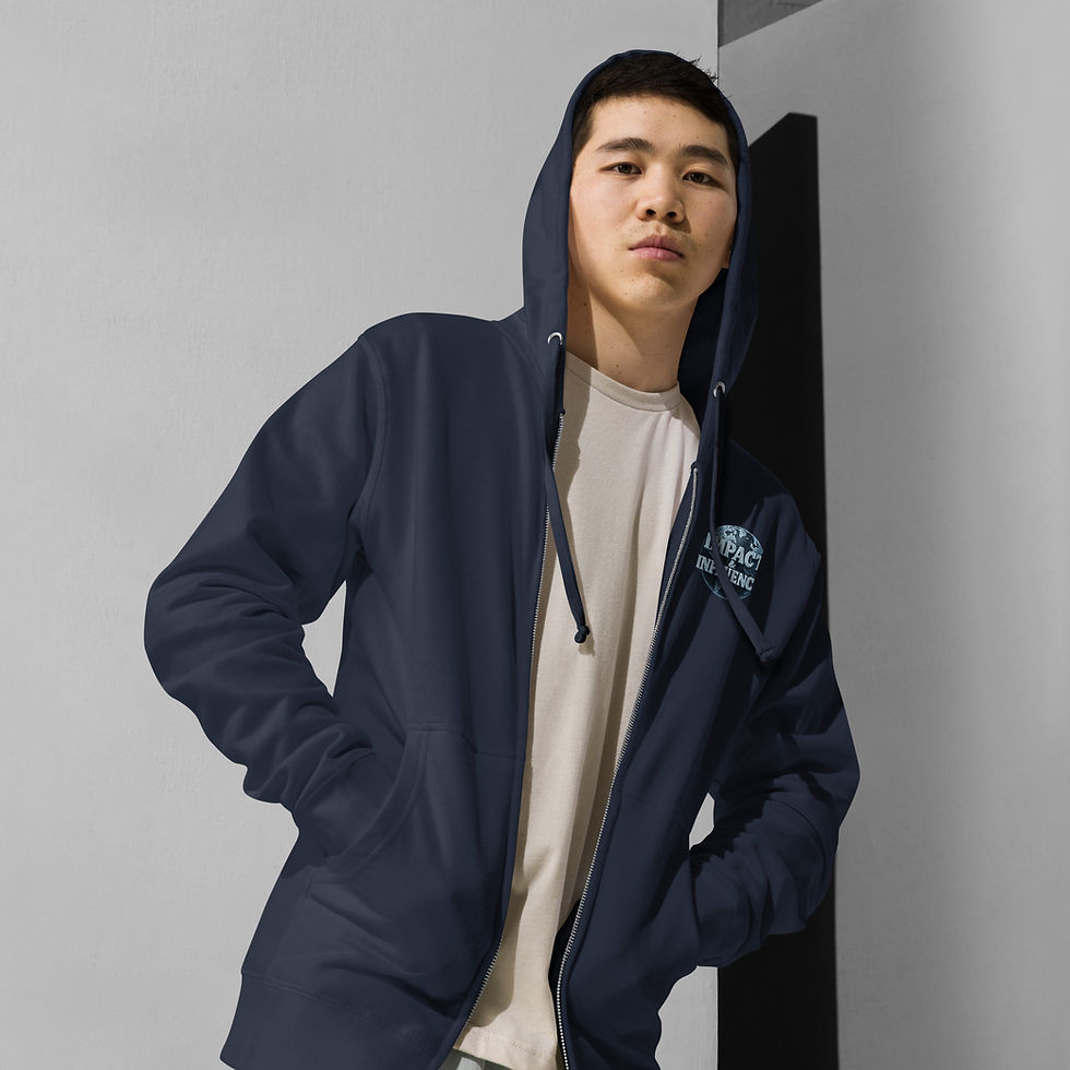 Thumbnail: Impact & Influence Unisex Fleece Zip Up Hoodie