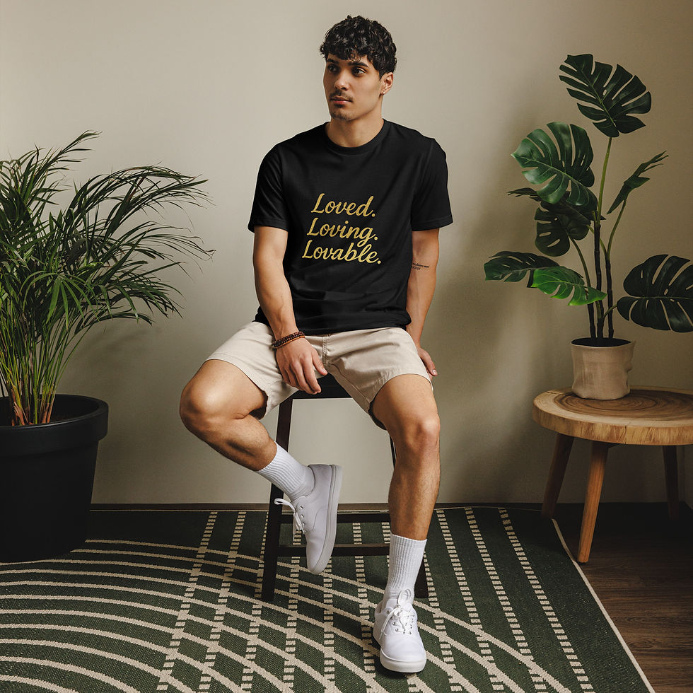 Thumbnail: Loved. Loving. Lovable. Unisex Staple Eco T-Shirt