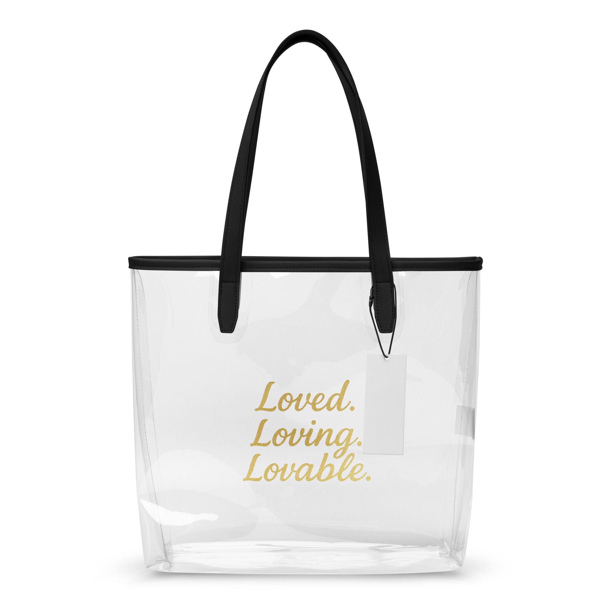 Loved. Loving. Lovable. Clear Tote Bag