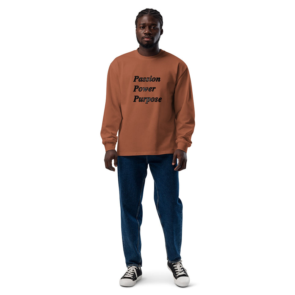 Thumbnail: Passion Power Purpose Premium Heavyweight Long Sleeve Shirt