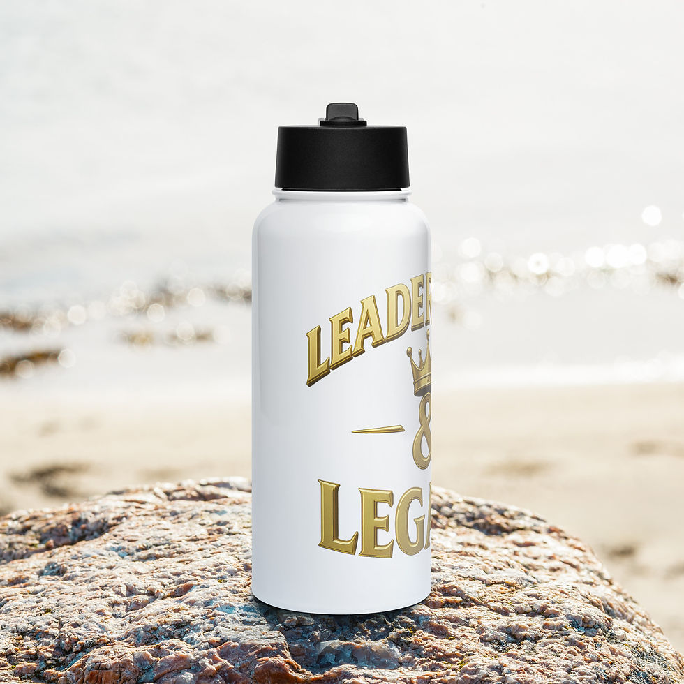 Thumbnail: Leadership & Legacy Stainless Steel Water Bottle with a straw lid