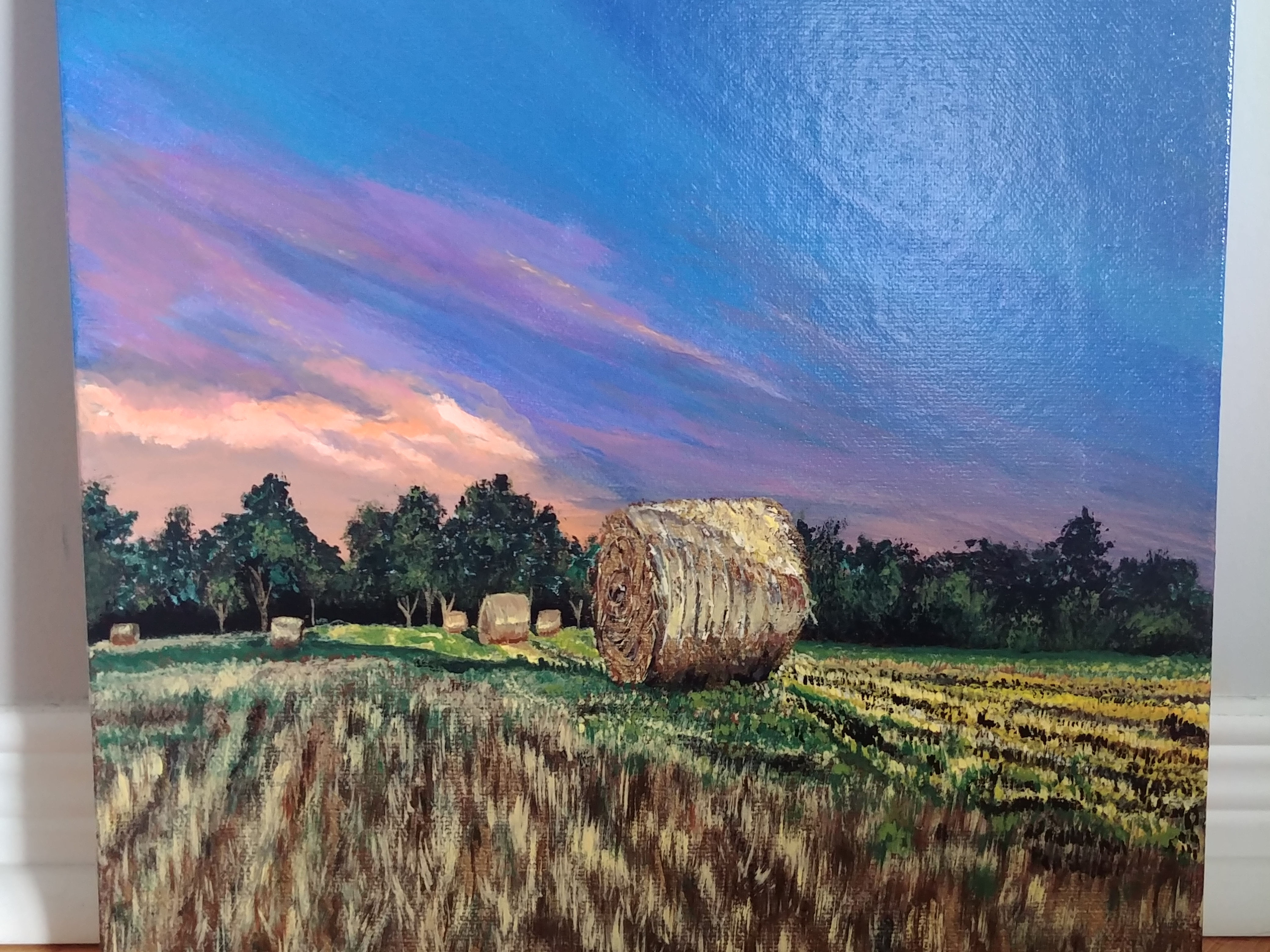 Golden Hays 12"×12" on canvas