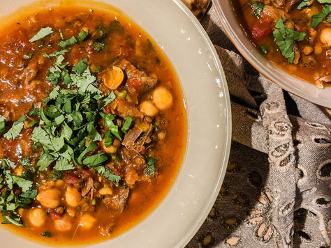 Slow-Cooked Moroccan Lamb Shank Soup
