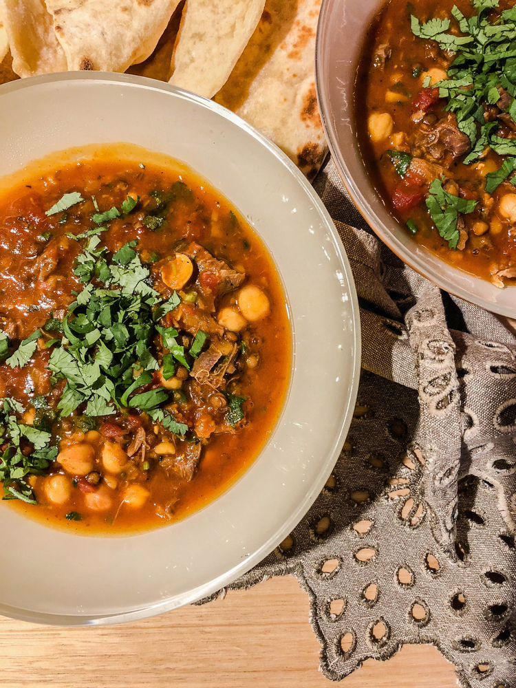 SlowCooked Moroccan Lamb Shank Soup