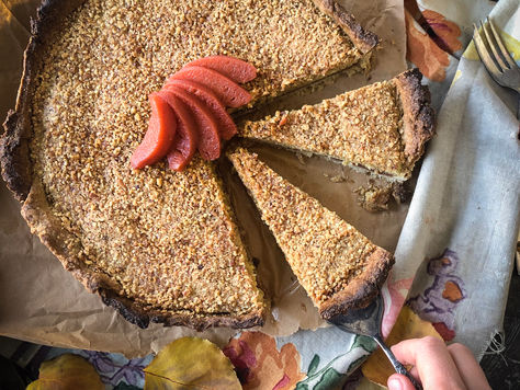 Quince Frangipane Burnt Butter Tart