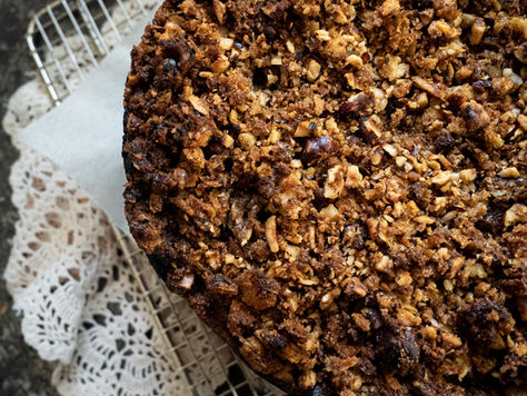 Sticky Date Cake with Poached Pears & A Sourdough Crumb