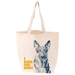 I Bark for Books German Shepherd Tote