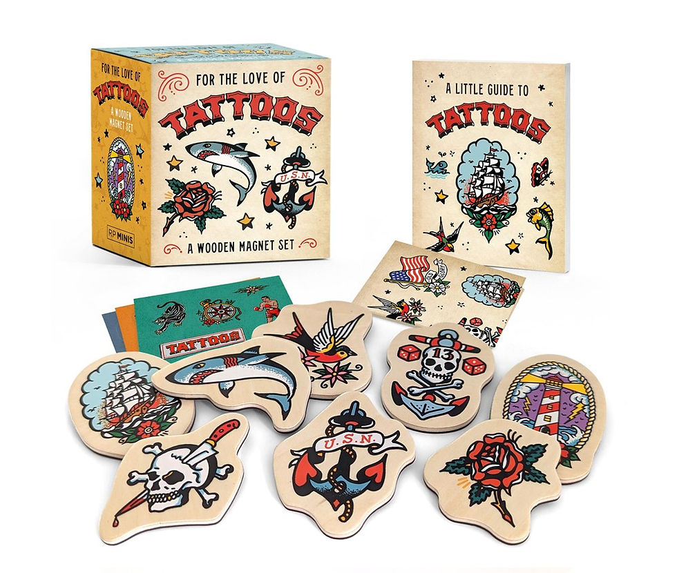 For the Love of Tattoos: A Wooden Magnet Set (Paperback)