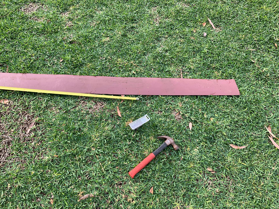 Garden edging on a lawn