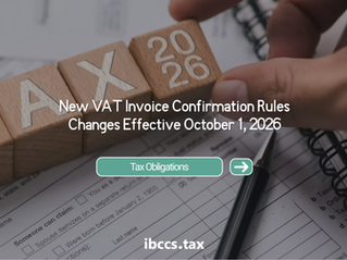 New VAT Invoice Confirmation Rules - Changes Effective October 1, 2026