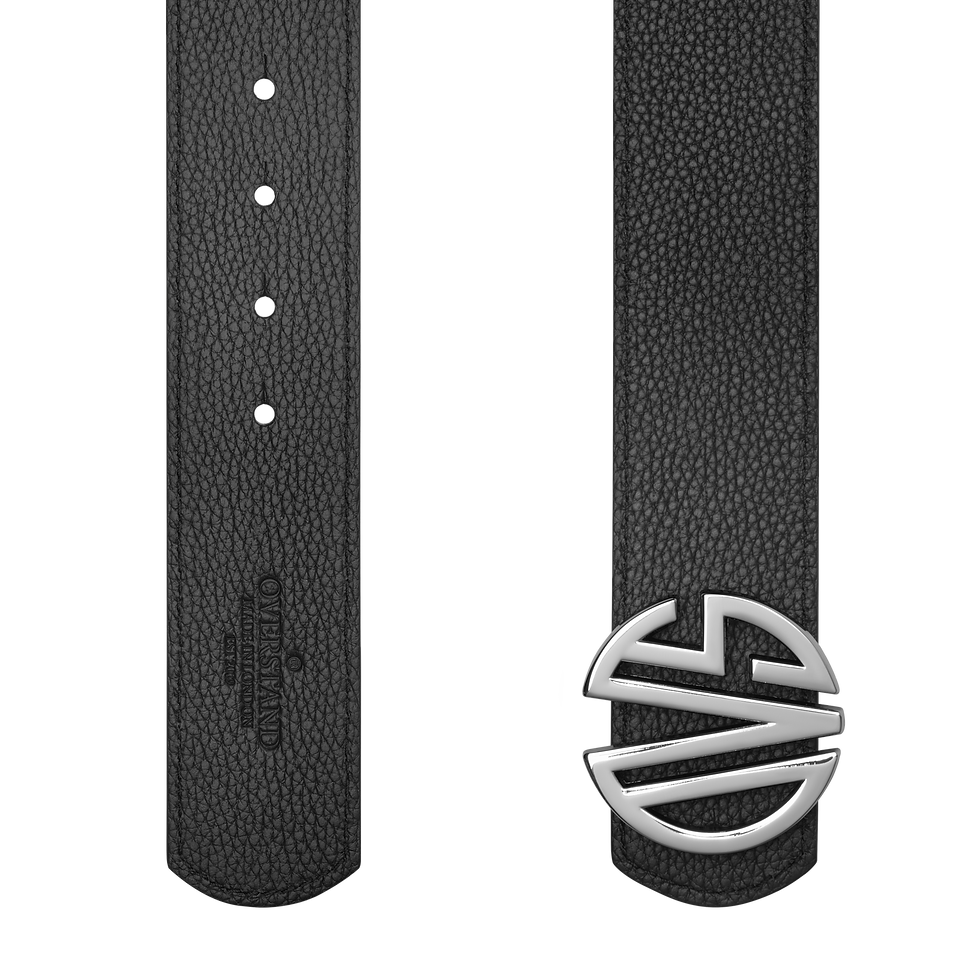 Thumbnail: REVERSIBLE GREY AND BLACK BELT WITH THE OVS SILVER BUCKLE