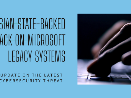 Update on Russian state-backed attack on Microsoft's Legacy Systems