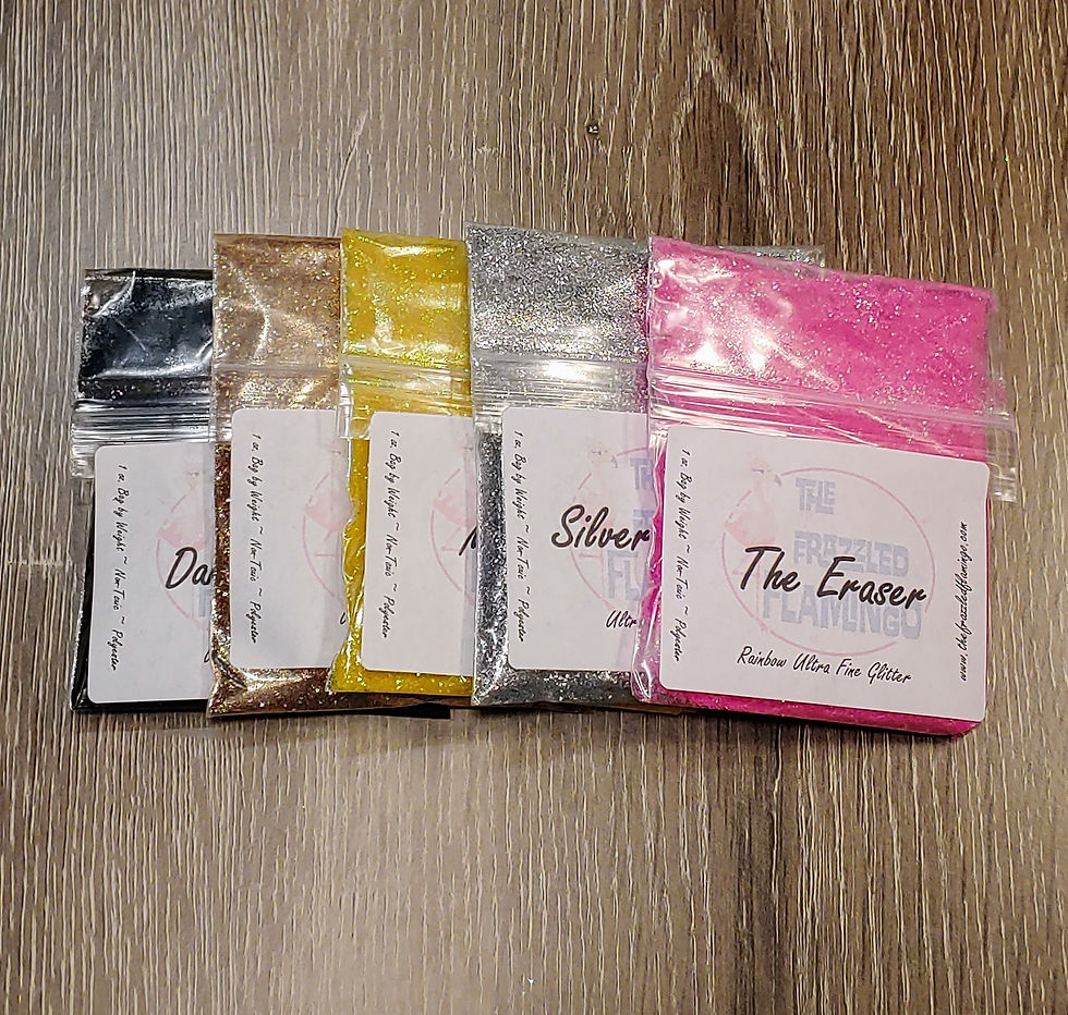 Pencil Glitter Kit, 5 Ultra Fine Glitters, at The Frazzled Flamingo