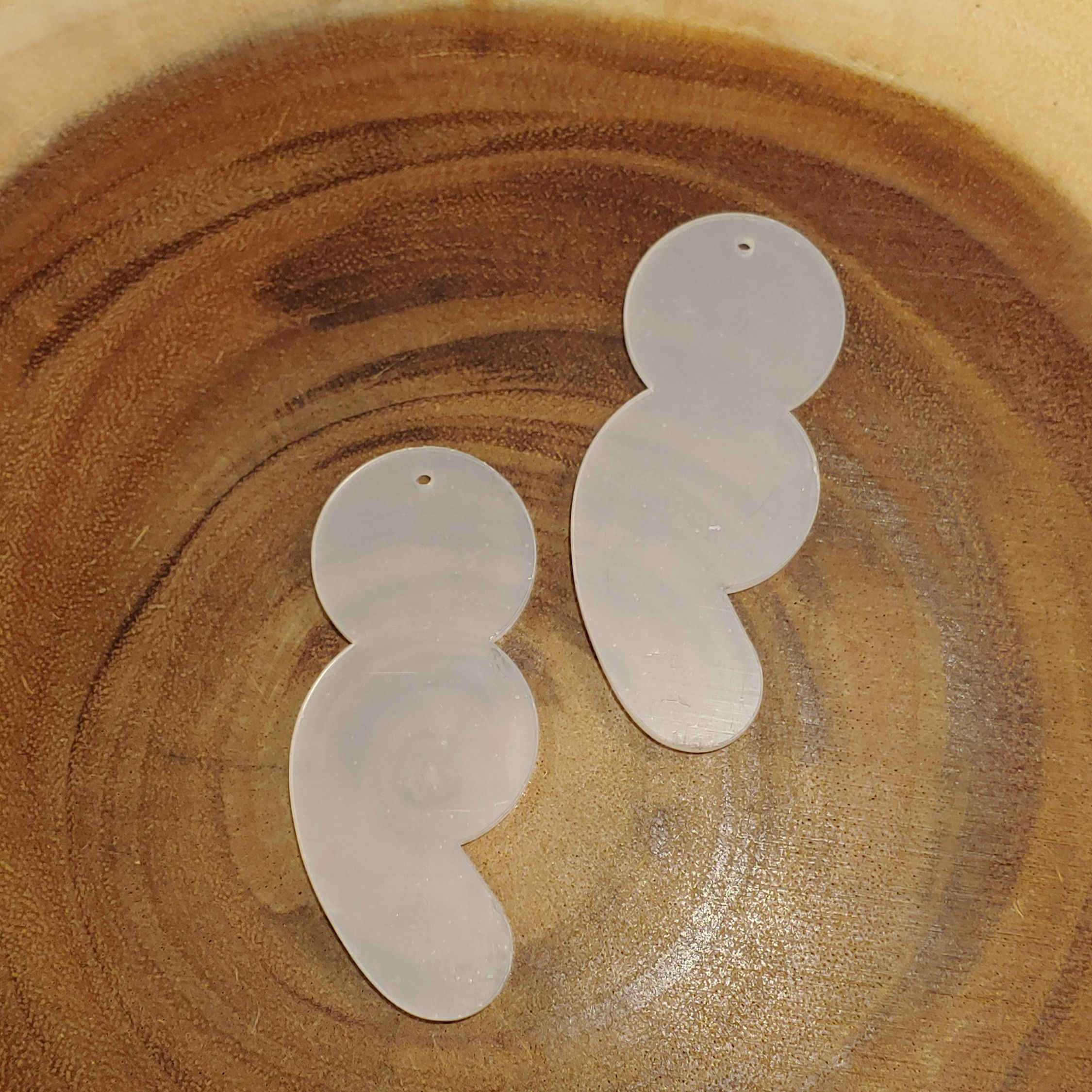 Semi-Colon acrylic keychain blank at The Frazzled Flamingo