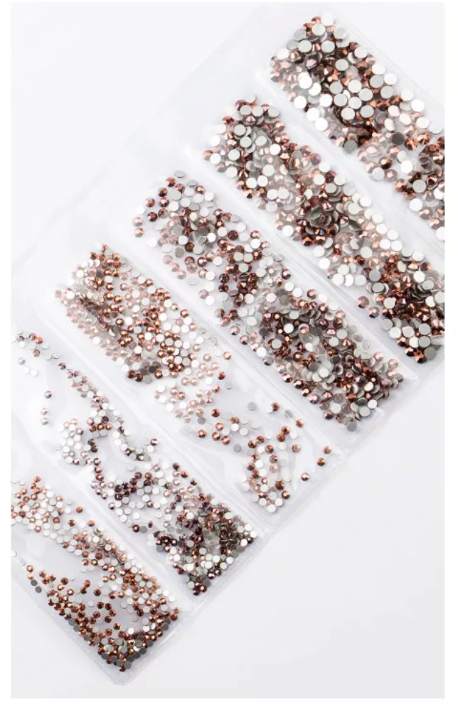Rose Gold Mix Rhinestone Crystals at The Frazzled Flamingo