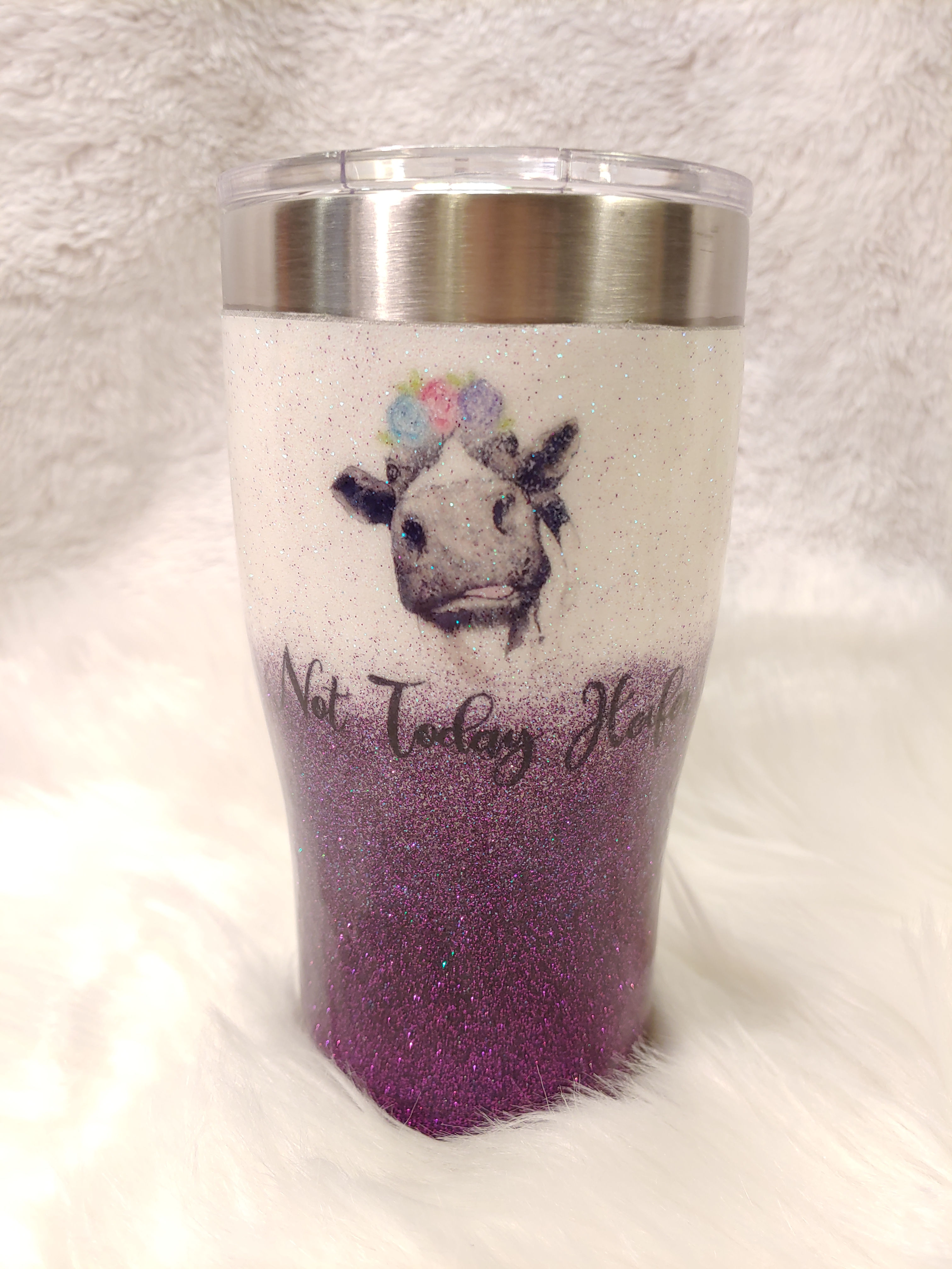 Not today Heifer custom tumbler by The Frazzled Flamingo