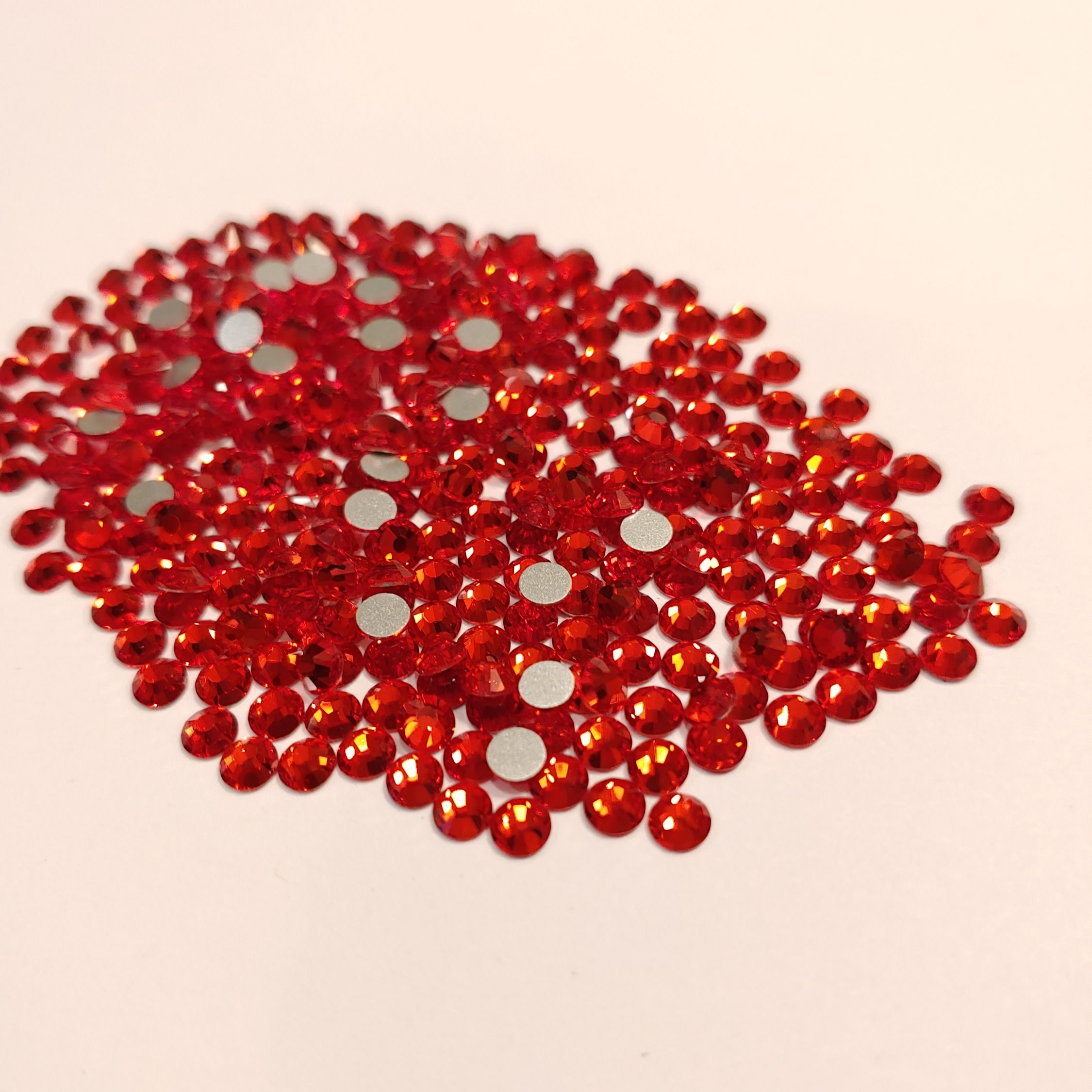 LT. Siam red rhinestone glass crystals at The Frazzled Flamingo.
