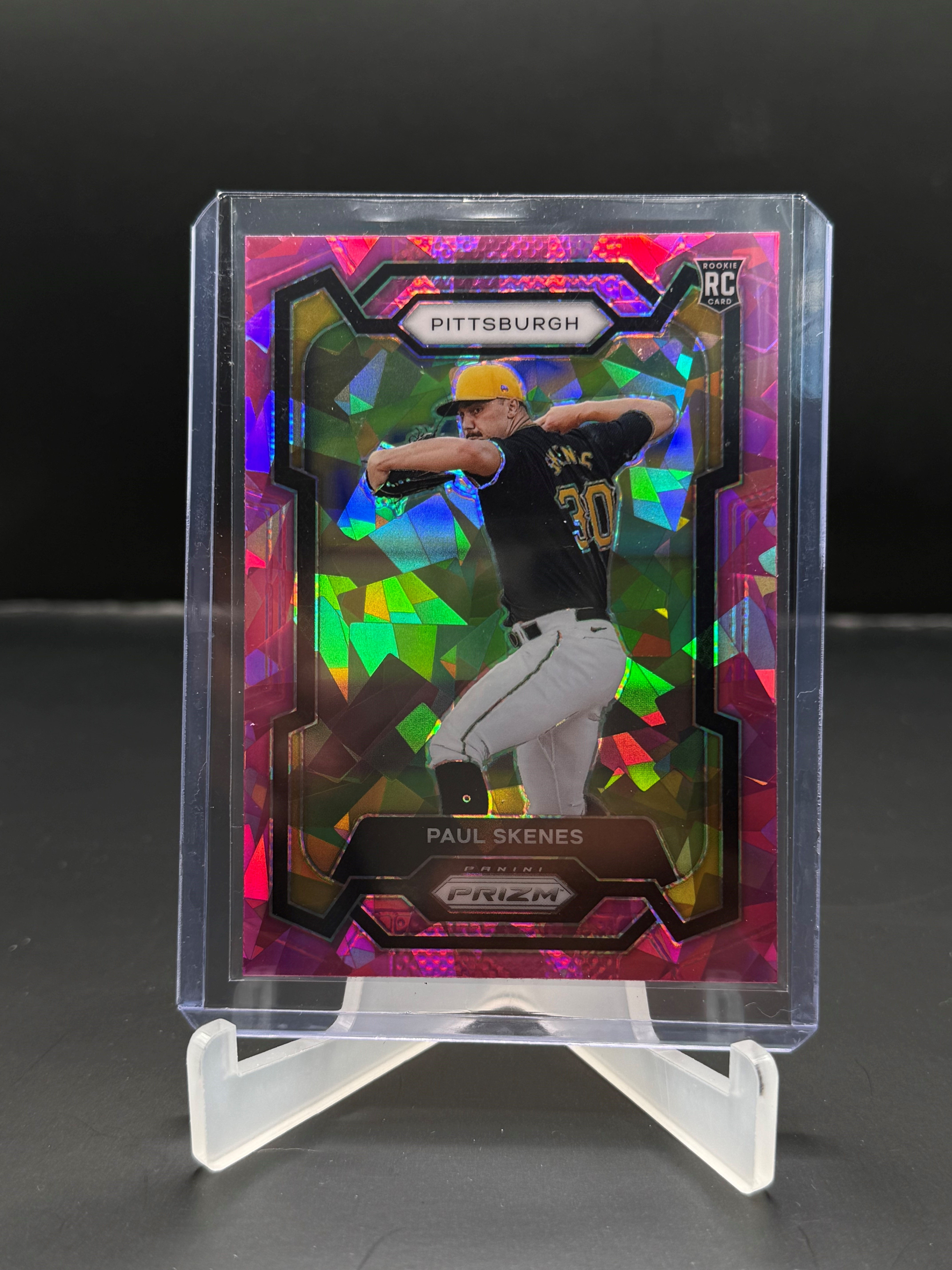 2024 Panini Prizm Paul Skenes Rookie Pink Cracked Ice