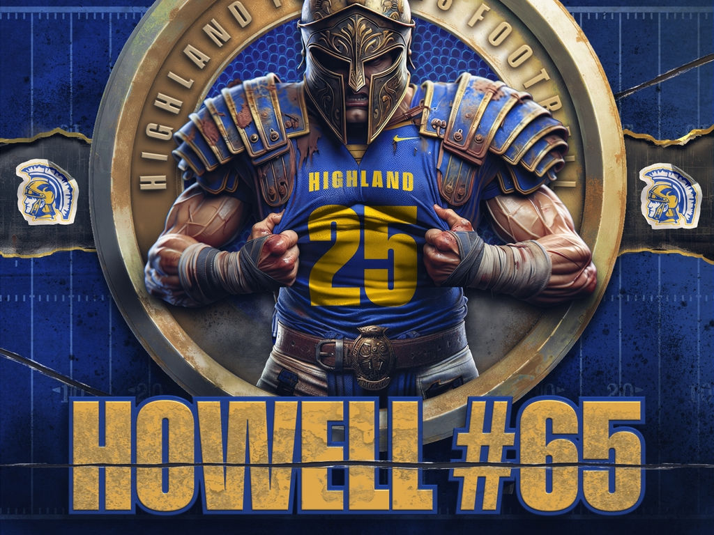 Highland Football Yard Sign